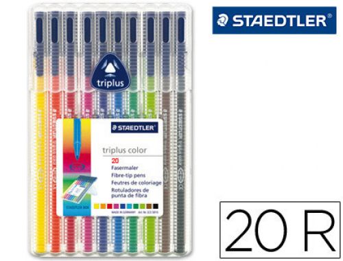 Marcador staedtler triplus 20 unidades , Staedtler , 33941 , 4007817323182